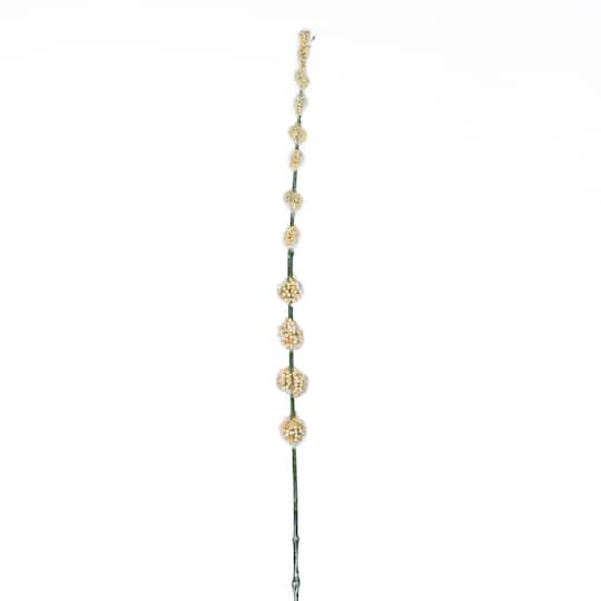 6 Pack: Cream Pom Pom Stem